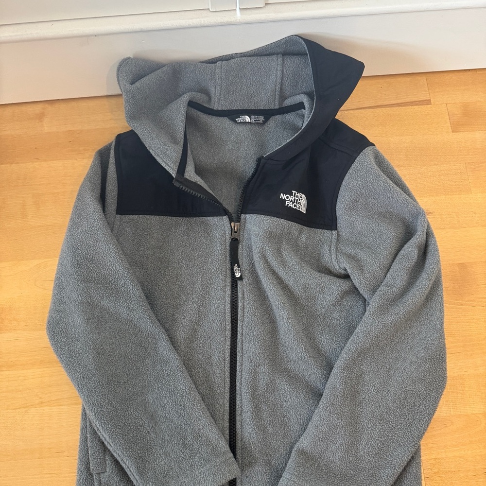 The North Face Charcoal and Black Hooded Fleece